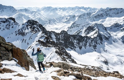 Mountaineers at the summit of the Sulzkogel