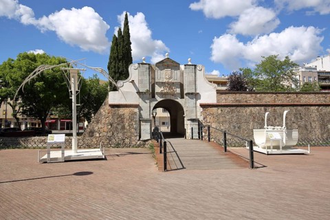 Archway with technical construction