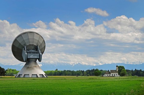 Parabolic antennas of the earth station