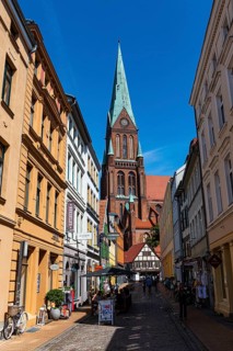 Old town of Schwerin with the cathedral
