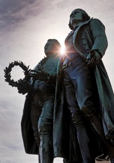 Double Statue Goethe-Schiller Monument by Ernst Rietschel