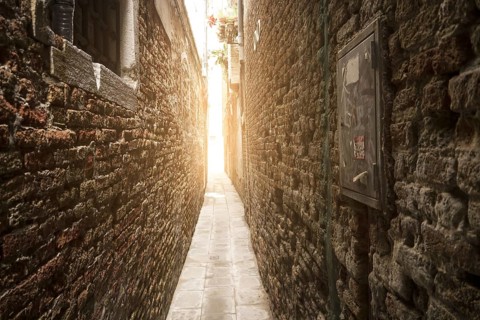 Backlit alley
