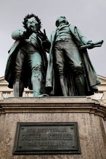 Double Statue Goethe-Schiller Monument by Ernst Rietschel
