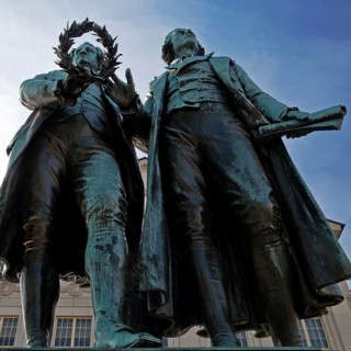 Double Statue Goethe-Schiller Monument by Ernst Rietschel