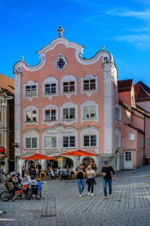 Listed rococo facade in pink