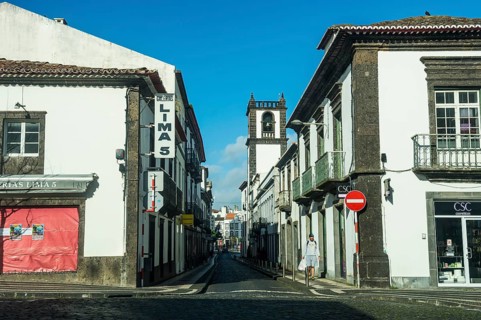 The historic town of Ponta Delgada