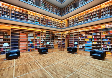 Interior view of the book cube