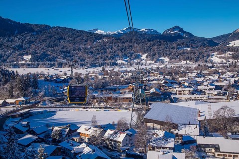 View of Oberstdorf from the Nebelhorn cable car