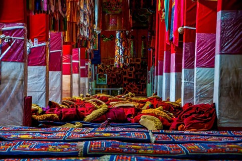 Inside the Drepung temple