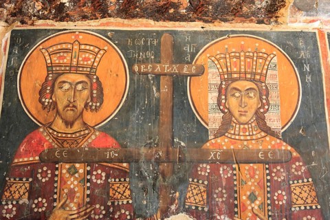 Barn-roofed churches in the Troodos Mountains on Cypriot Orthodox churches