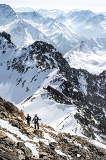 Mountaineers at the summit of the Sulzkogel