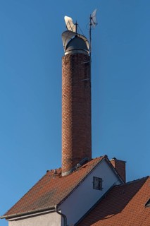 Bricked chimney of a former brewery