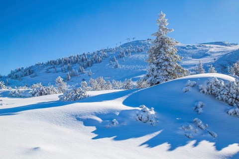 Winter landscape on the Kammerkoer plateau