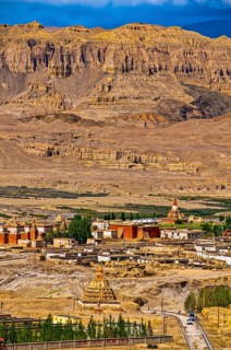 Overlook over the fertile valley of the kingdom of Guge