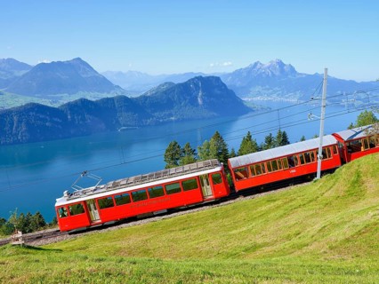 Cogwheel railway up the Rigi