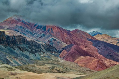 Wild untouched landscape along the road from Lake Manasarovar to the kingdom of Guge
