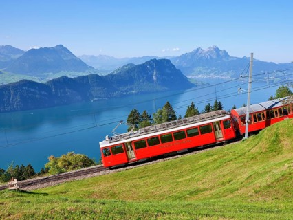Cogwheel railway up the Rigi