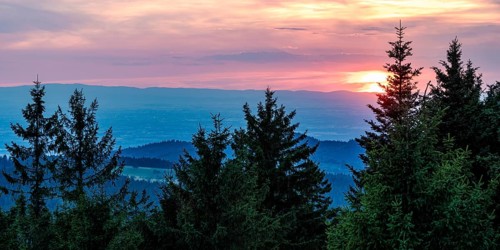 View from Schliffkopf at sunset