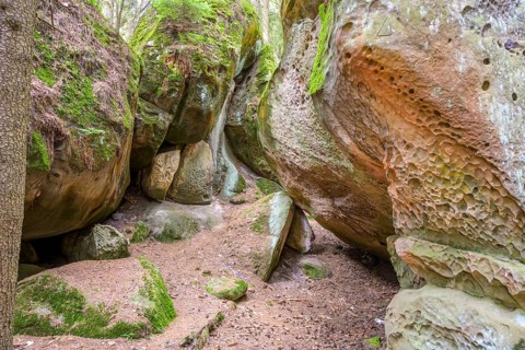 Sandstone rocks of