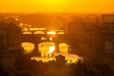 Sunset over the Ponte Vecchio