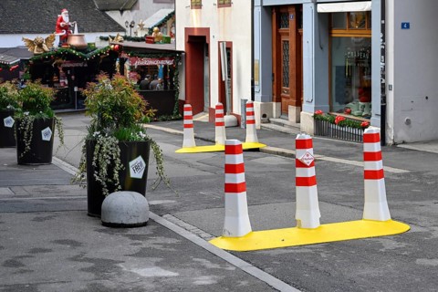 Security bollard Christmas market