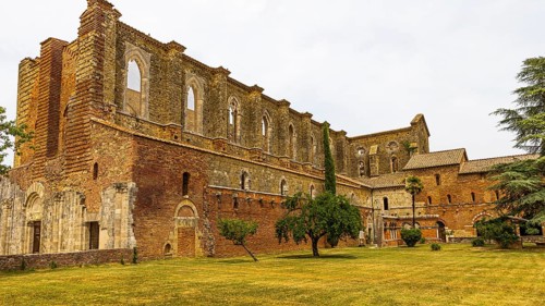 The church ruins of the Abbey of San Galgano