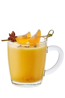 Spicy hot drink made of tangerines with anise flavour