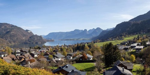 View of Lake Wolfgang and St. Gilgen
