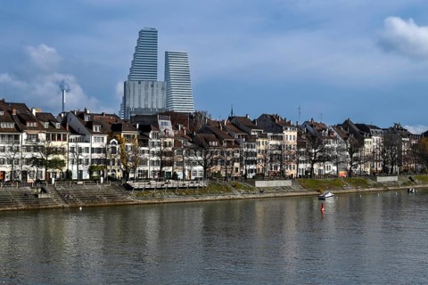 Roche Towers and Old Town Kleinbasel
