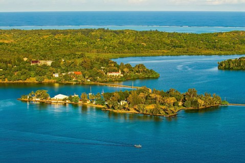 Aerial of the Island Ile Sainte Marie