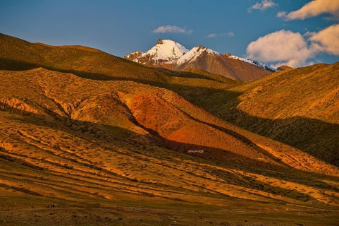 The holy mount Kailash seen from Darchen Western Tibet