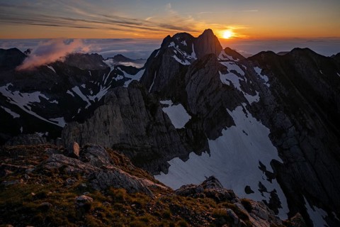 Summit of the Altmann at sunrise