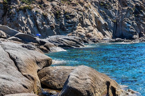 Bizarre rocks in the bay off Sant Andrea
