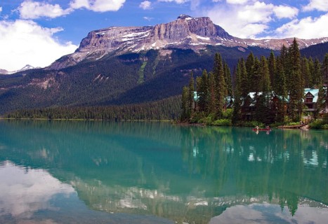 Lake with crystal clear water