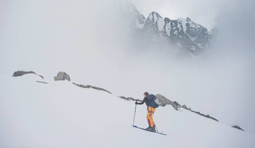 Ski tourers in winter