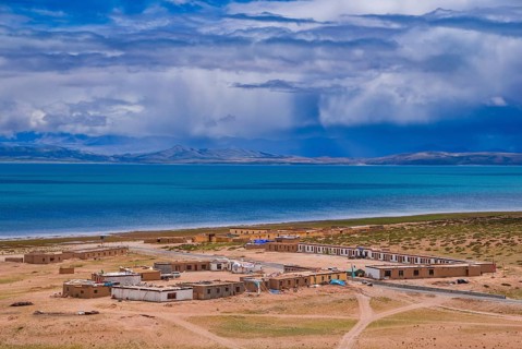 Village on Lake Manasarovar
