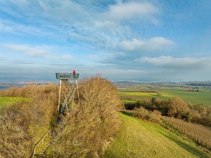 Lookout tower with view of western Lake Constance