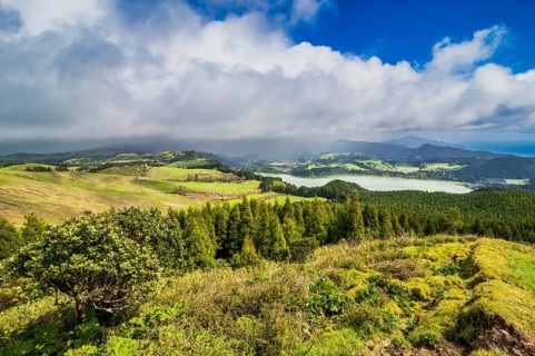 Furnas lake from the Castelo Branco viewpoint