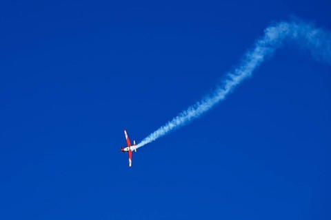 Formation flight of the Patrouille Suisse with the PC-7 team