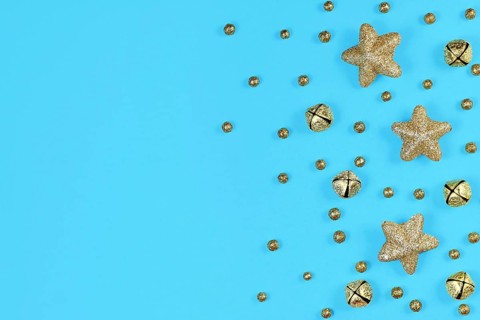 Festive Christmas background with golden star