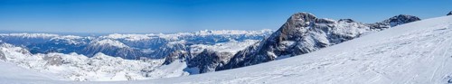 Blue sky over winter landscape