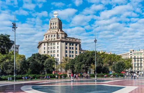 Plaza de Catalunya in Barcelona