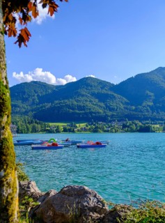 Pedal boats on Lake Fuschl