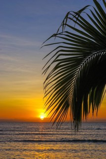 Sunset on the Coastline of the Island Ile Sainte Marie