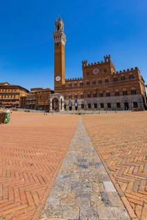 Brick pavement at the Piazza del Campo