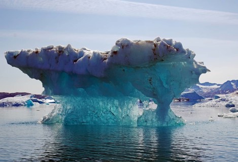 Bizarre iceberg on a fjord