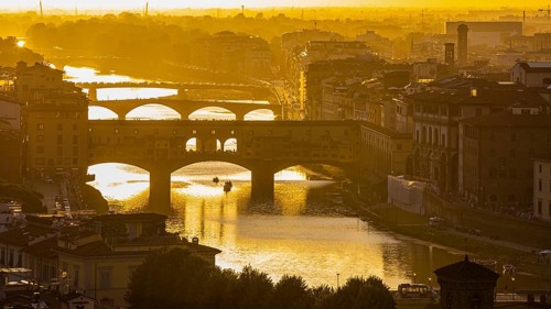 Sunset over the Ponte Vecchio