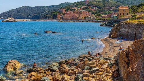 Small rocky bathing beach near Rio Marina