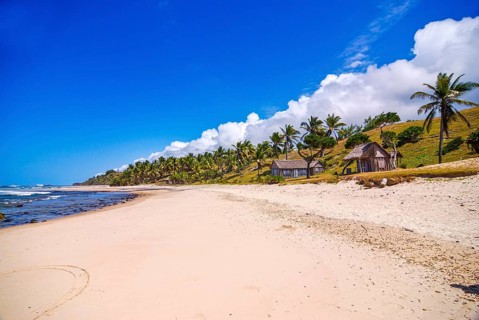 Northern beach Plage du Nord on the island Ile Sainte-Marie although Nosy Boraha