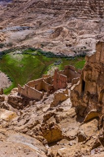 Collapsed houses in the kingdom of Guge